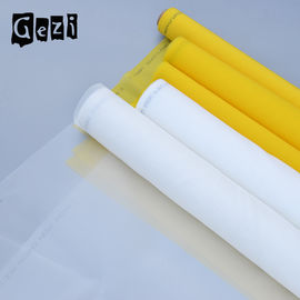 China White Yellow Polyester Screen Printing Mesh , Plain Weave Silk Screen Fabric Mesh supplier