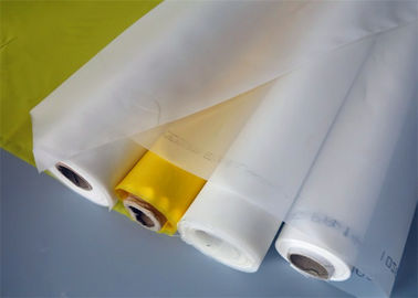 China Plain Weave Polyester Screen Printing Mesh , White Yellow Screen Fabric Mesh supplier