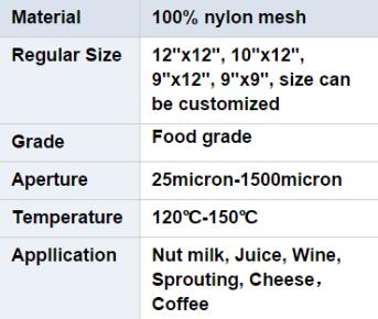 Food Grade Nylon Mesh Nut Milk Tea Filter Bag
