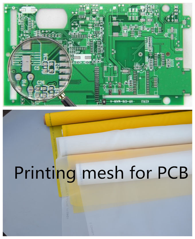34N High Tension PP Polyester Silk Screen Printing Mesh For PCB Printing