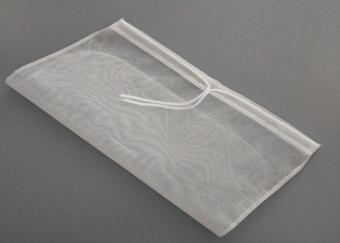 Reusable 200 Micron Nylon Filter Bags Nut Milk Drawstring FDA Nylon Filter Bags