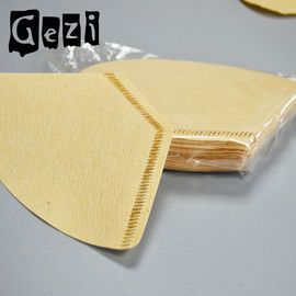 China 300mm Light Yellow Small Coffee Filters Wood Pulp ISO 9000 Custom Size supplier