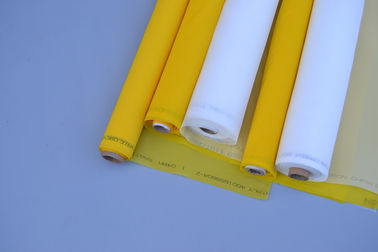 China 100 % Polyester Material Monofilament Screen Printing Mesh White / Yellow Color supplier
