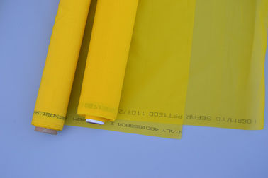 China Yellow Polyester Silk Screen Printing Mesh Plain Weave High Tensile supplier
