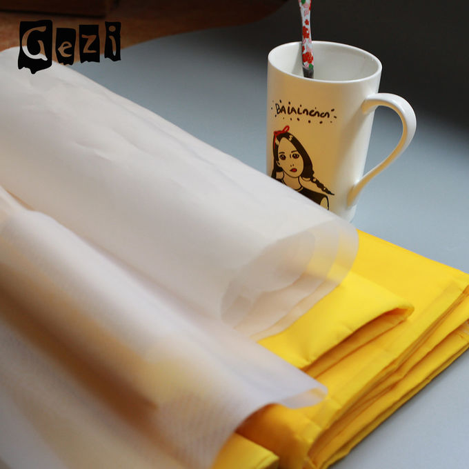 High Tension Polyester Silk Screen Printing Mesh White Yellow Plain Weave
